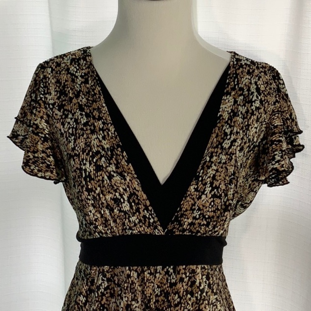 Tunic Top Brown Black Tan Dress Barn - Picture 2 of 6